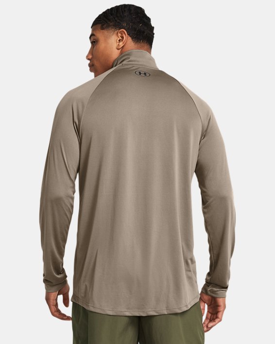 Men's UA Tech™ ½ Zip Long Sleeve, Brown, pdpMainDesktop image number 1